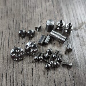 LARGE PIVOT!! Smock Replacement Hardware Screw Set for Spyderco Smock Knife - Titanium - Knife NOT included