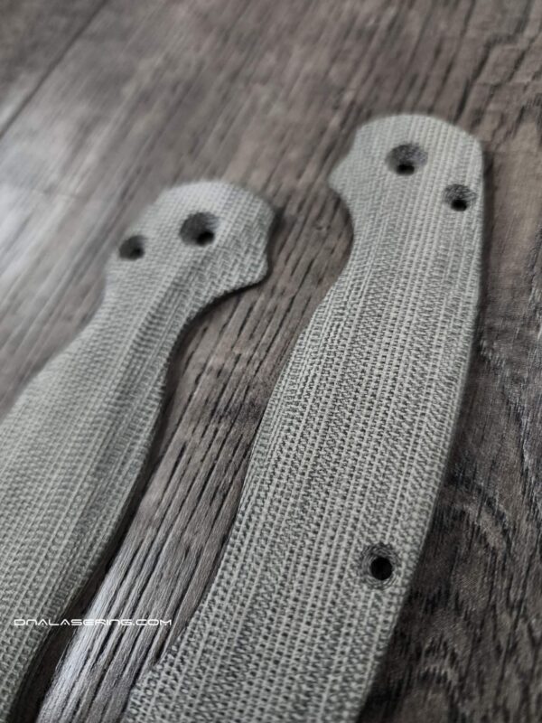 il_fullxfull.7825192689_h6ch.jpg PM2 Lotus - Green Canvas Micarta Scales for Spyderco Paramilitary 2 Knife - Flytanium Gear