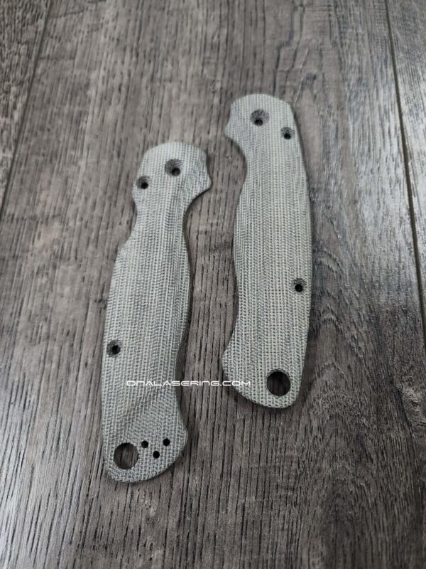 il_fullxfull.7825192703_pfht.jpg PM2 Lotus - Green Canvas Micarta Scales for Spyderco Paramilitary 2 Knife - Flytanium Gear