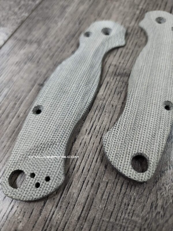 il_fullxfull.7825192707_7k2x.jpg PM2 Lotus - Green Canvas Micarta Scales for Spyderco Paramilitary 2 Knife - Flytanium Gear