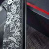 Chaves 229 Redencion Kickstop – M390 Chisel DLC Blade – Titanium w/ Full Relief Sugar Skull Engraving + Engraved Skull Clip – One-Off Custom