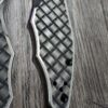 Spyderco Yojimbo Titanium Scales – Intricate Basketweave Engraving – Contoured Edge Design – Custom Laser Engraved – Scales Only
