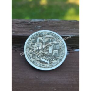 Ironworker - Custom - Laser Engraved Brass Coin - Hand Polished Finish - Personalized