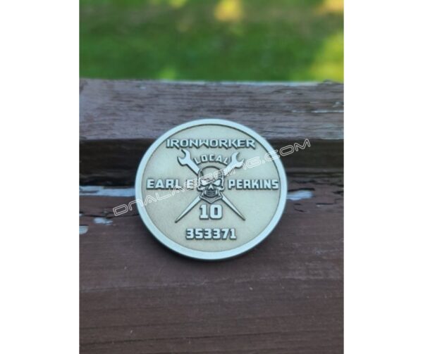 il_fullxfull.3305916961_lzfw.jpg Ironworker - Custom - Laser Engraved Brass Coin - Hand Polished Finish - Personalized