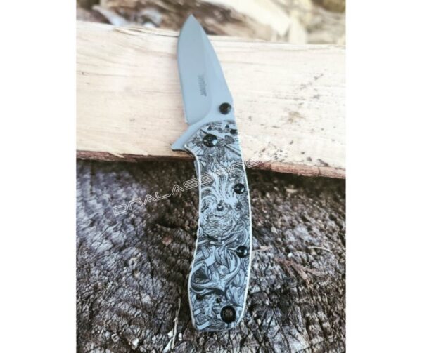 Kershaw Cryo II - Kraken VS Pirate Ship - Deep Fiber Laser Engraving - EDC Knife - New in Box