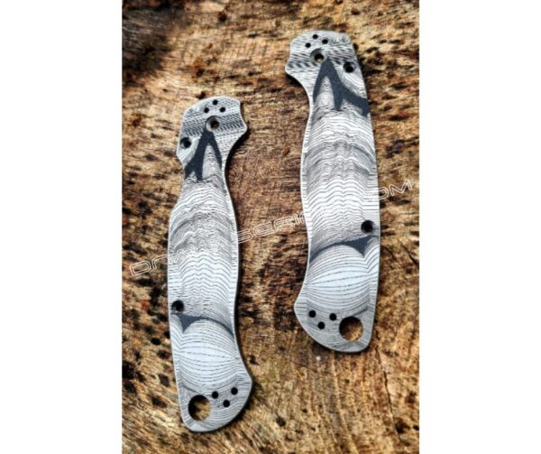 Striptease - Line Art - Spyderco PM2 - Engraved Titanium Knife Scales - Paramilitary 2 Flytanium Gear - Knife & Hardware Optional
