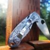 il_fullxfull.3862410468_1w8a.jpg Japanese Warrior - Samurai - Spyderco PM3 - Engraved Titanium Knife Scales - Paramilitary 3 EDC - Hardware & Knife Install Options