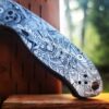 il_fullxfull.3862410478_htwk.jpg Japanese Warrior - Samurai - Spyderco PM3 - Engraved Titanium Knife Scales - Paramilitary 3 EDC - Hardware & Knife Install Options