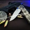 il_fullxfull.3892157846_ibhc.jpg Skulls - Aged Finish - MINI Benchmade Bugout Brass - Relief Engraved Brass Scales - Flytanium Gear *Scales/Handles Only* Optional Coin