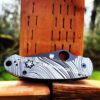 Beskar Ingot - Spyderco PM3 TI - Fiber Laser Deep Engraved - Titanium Knife Scales - EDC Gear - Hardware & Knife Install Options