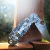 Kraken VS Pirate Ship - Spyderco PM3 - Fiber Laser Deep Engraved - Titanium Knife Scales - EDC Gear - Hardware & Knife Install Options