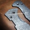 Seigaiha Pattern - Japanese Waves - Spyderco Yojimbo 2 - Deep Laser Engraved - Stonewash Titanium Scales - EDC Gear *Knife Install Optional*