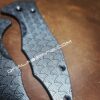 Seigaiha Pattern - Japanese Waves - Spyderco Yojimbo 2 - Deep Laser Engraved - Stonewash Titanium Scales - EDC Gear *Knife Install Optional*