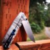 Mythosaur Skull - Beskar Ingot - Ruike P801 - Fiber Laser Deep Engraved - EDC Gear - Complete Knife