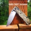 il_fullxfull.4611863664_8rzx.jpg Snakeskin - Reptile Pattern - MINI Benchmade Bugout Brass - Deep Laser Engraved Brass Scales - Flytanium Gear *Scales / Knife handles Only*