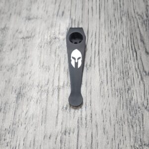 il_fullxfull.4783378567_384q.jpg LynchNW Spyderco - Spartan Helmet - Deep Laser Titanium - Deep Carry Pocket Knife Clip - Blacksmith, Satin or Sandwashed Finish MADE In USA