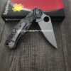il_fullxfull.5161896546_q2ix.jpg Paisley Leaf - Spyderco PM2 - Engraved PM2 Titanium Knife Scales - Paramilitary 2 EDC - Knife & Hardware Optional Flytanium Gear