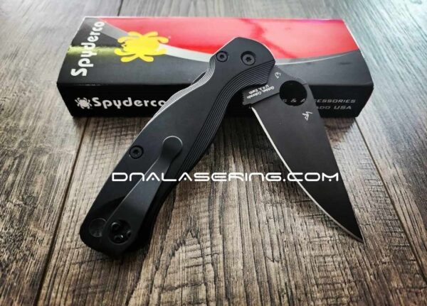 il_fullxfull.5302104397_2wp8.jpg Titanium Black - Spyderco Paramilitary 2 Lotus Scales - PM2 Scales - Flytanium Gear