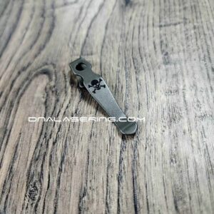 LynchNW Spyderco Shaman - Skull & Crossbones - Laser Engraved Titanium - Deep Carry Pocket Knife Clip - Blacksmith, Satin or Sandwash Finish