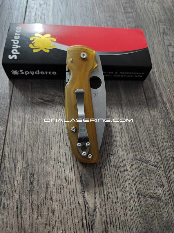 il_fullxfull.5610331106_osi9.jpg Ultem Lotus Scales - Spyderco Shaman - MADE IN USA - Flytanium Gear *Optional Knife Install*