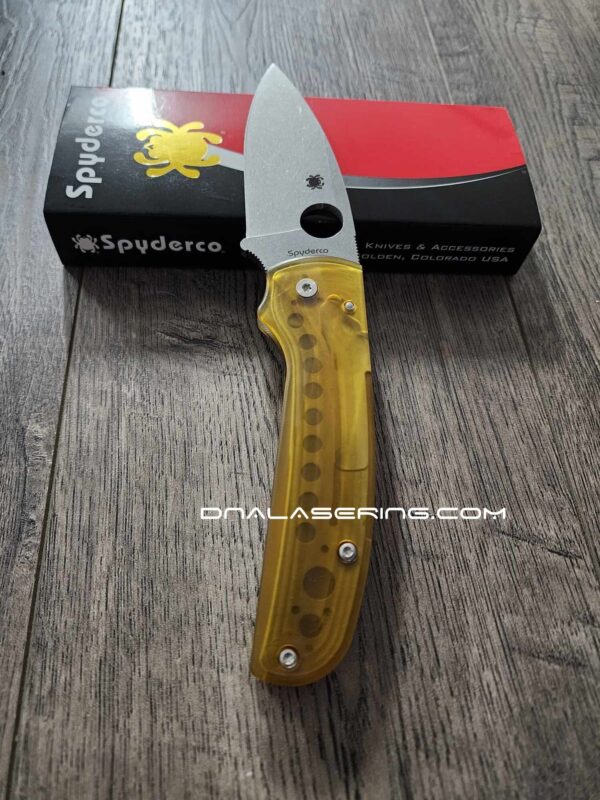 il_fullxfull.5610331110_lc9c.jpg Ultem Lotus Scales - Spyderco Shaman - MADE IN USA - Flytanium Gear *Optional Knife Install*