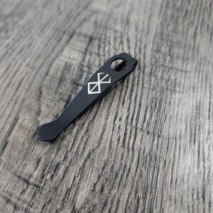 il_fullxfull.5653061408_dtpp.jpg Spyderco WIRE Clip - Viking Berserker - Laser Engraved Titanium - Deep Carry Pocket Knife Clip - Blacksmith, Satin or Stonewash -Made In USA