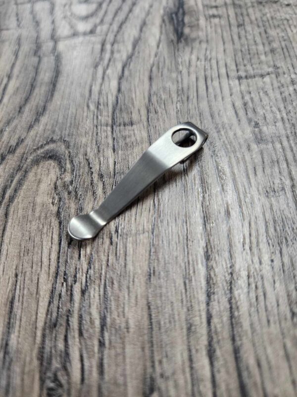 il_fullxfull.5666723393_hw2w.jpg Spyderco WIRE Clip - Topographic - Laser Engraved Titanium -Deep Carry Pocket Knife Clip - Blacksmith, Satin or Stonewash Finish Made In USA