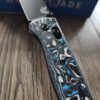 Benchmade Bugout Electric Blue Carbon Fiber Scales - No Lanyard - Deep Chamfer