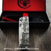 Chaves Knives Relief Engraved RCK9 With Skull Design!! Titanium - M390 steel - COMPLETE KNIFE!! With Extra clip - New in box