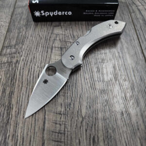 il_fullxfull.5713948284_o3yb.jpg Dragonfly - Titanium Scales Kit for Spyderco Dragonfly Knife - Stonewash - Flytanium Gear - Scales and backspacer ONLY!!! Knife NOT included