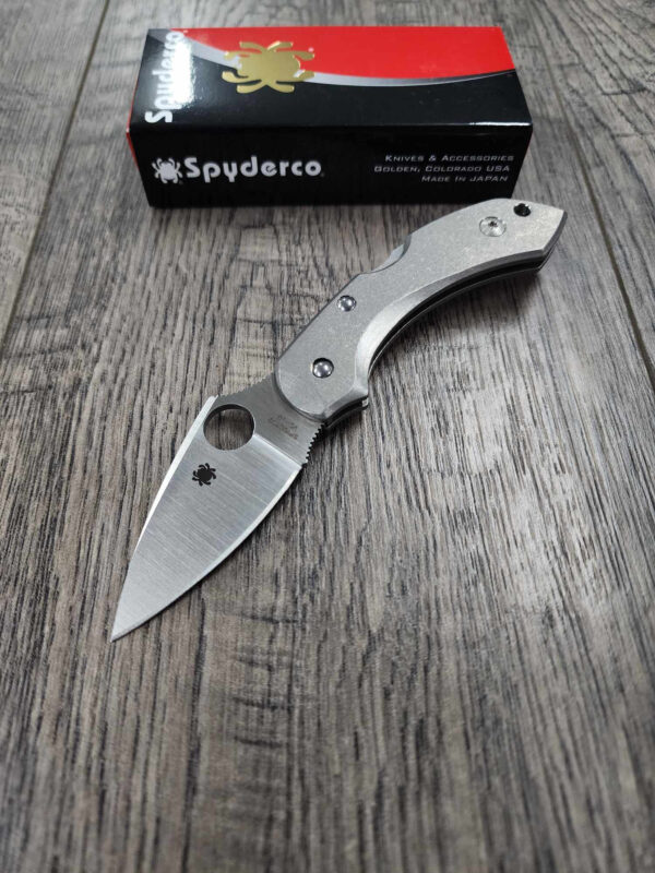 il_fullxfull.5713948284_o3yb.jpg Dragonfly - Titanium Scales Kit for Spyderco Dragonfly Knife - Stonewash - Flytanium Gear - Scales and backspacer ONLY!!! Knife NOT included