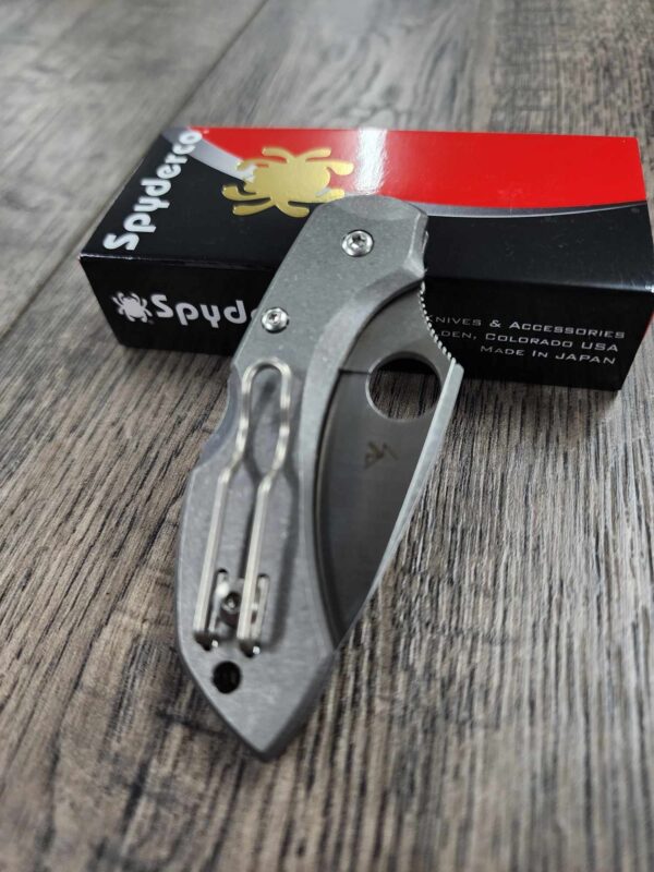 il_fullxfull.5713948776_747e.jpg Dragonfly - Titanium Scales Kit for Spyderco Dragonfly Knife - Stonewash - Flytanium Gear - Scales and backspacer ONLY!!! Knife NOT included