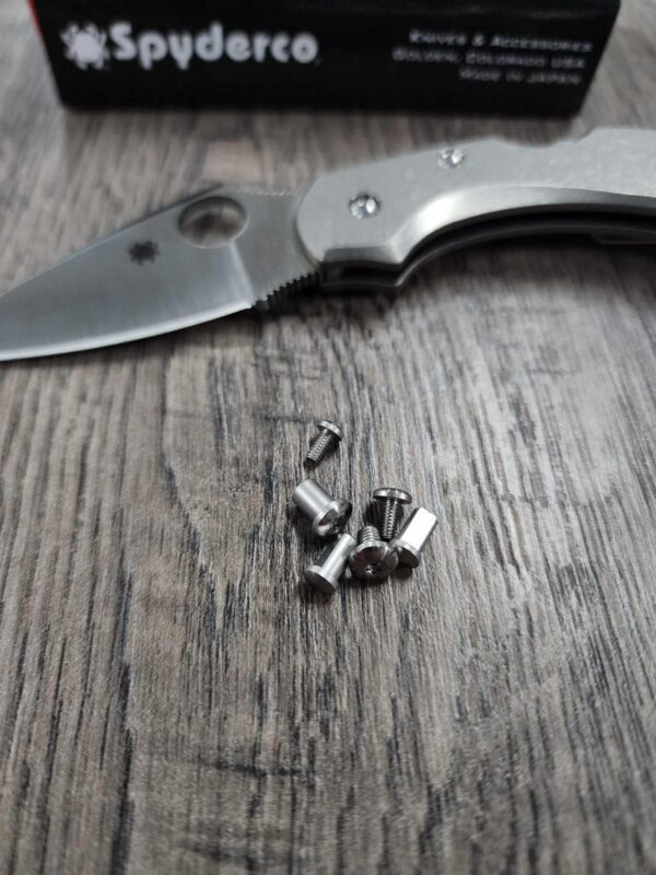 il_fullxfull.5713957906_lqnk.jpg Replacement Hardware Kit for Spyderco Dragonfly - Stainless Steel - Satin ** Knife NOT Included***
