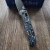 Benchmade Bugout Electric Blue Carbon Fiber Scales - No Lanyard - Deep Chamfer