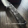 Chaves Knives Relief Engraved RCK9 With Skull Design!! Titanium - M390 steel - COMPLETE KNIFE!! With Extra clip - New in box