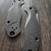il_fullxfull.5831544946_q9h4.jpg PM3 Lotus with Seigaiha Waves Engraved -Titanium Scales for Spyderco Paramilitary 3 - Bead Blasted - Flytanium Gear - Knife Install Optional