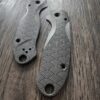 il_fullxfull.5831546066_a1f3.jpg PM3 Lotus with Seigaiha Waves Engraved -Titanium Scales for Spyderco Paramilitary 3 - Bead Blasted - Flytanium Gear - Knife Install Optional