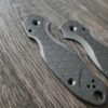 il_fullxfull.5879641235_3l29.jpg PM3 Lotus with Seigaiha Waves Engraved -Titanium Scales for Spyderco Paramilitary 3 - Bead Blasted - Flytanium Gear - Knife Install Optional