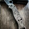 The Undying - Spyderco PM2 - Engraved PM2 Titanium Knife Scales - Paramilitary 2 - Flytanium Gear - Knife & Hardware Optional