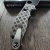 Basketweave - Spyderco Manix 2 - Deep Laser Engraved - Titanium Knife Scales - Flytanium Gear *Knife Install Optional*
