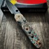 il_fullxfull.5941180807_3krd.jpg Goonies Map Spyderco Smock Copper Patina Shipwrecked SCALES ONLY!!! Knife NOT Included