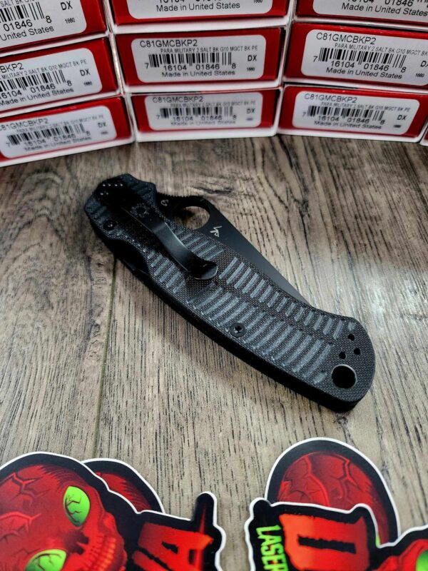 il_fullxfull.5946878604_75q8.jpg Spyderco Para Military 2 Salt Knife – DLC MagnaCut – Black G10 – Complete Knife – EDC Gear – Made in USA