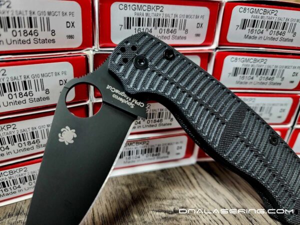Beskar Ingot - Spyderco PM2 TI - Fiber Laser Deep Engraved - PM2 Titanium Knife Scales - Flytanium Gear - Knife & Hardware Optional