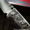 il_fullxfull.5953473129_rcwb.jpg Chaves Knives Relief Engraved RCK9 With Samurai Devil Mask Theme !! Titanium - M390 steel - COMPLETE KNIFE!! With Extra clip - New in box