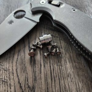 il_fullxfull.5962430983_12gc.jpg Spyderco Manix 2 - Titanium Hardware Kit - Satin - Flytanium Gear