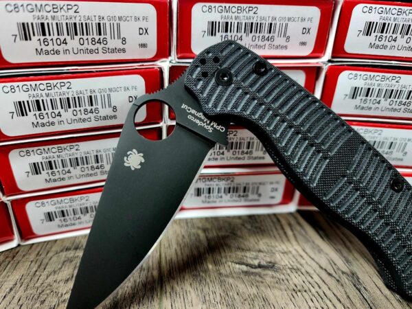 il_fullxfull.5994949537_ei7s.jpg Spyderco Para Military 2 Salt Knife – DLC MagnaCut – Black G10 – Complete Knife – EDC Gear – Made in USA
