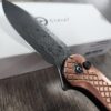 il_fullxfull.6436025118_2fzc.jpg Civivi Elementum 2 Button Lock - Frag Pattern Relief Engraved Copper Scales - Damascus Blade - Optional Knife Install - EDC Gear