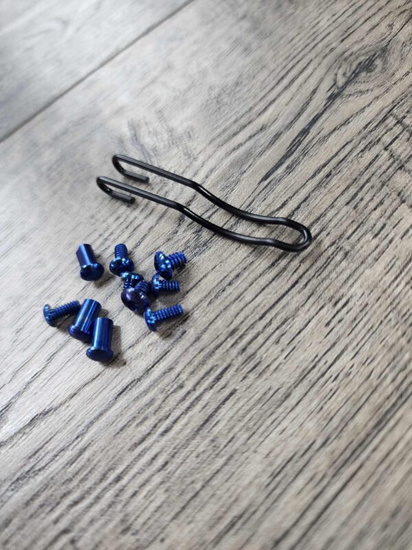 il_fullxfull.6454333863_oqh2.jpg Manix 2 LIGHTWEIGHT Blue Anodized Titanium Replacement Hardware Screw Set for Spyderco Manix 2 Lightweight
