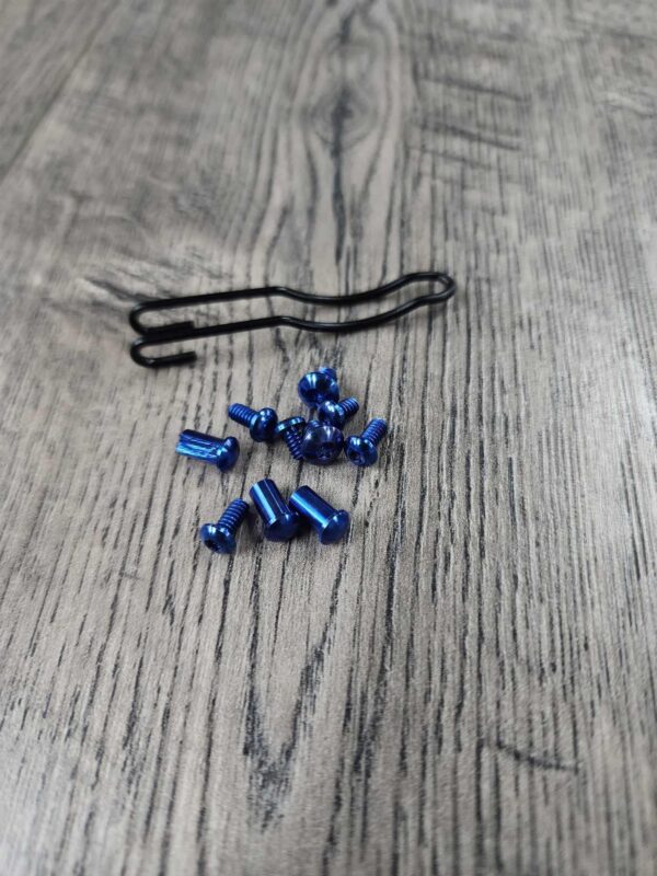 il_fullxfull.6454334063_g5sm.jpg Manix 2 LIGHTWEIGHT Blue Anodized Titanium Replacement Hardware Screw Set for Spyderco Manix 2 Lightweight