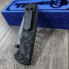 il_fullxfull.6528457614_5g7v.jpg Blacked out Chaves Redencion 229 Black Micarta Laser Engraved Skull Pattern COMPLETE KNIFE - Black ELMAX Blade - Drop Point & Tanto Options